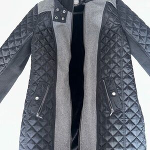 Tart Collections Two-Tone Black and Gray Puffer Jacket